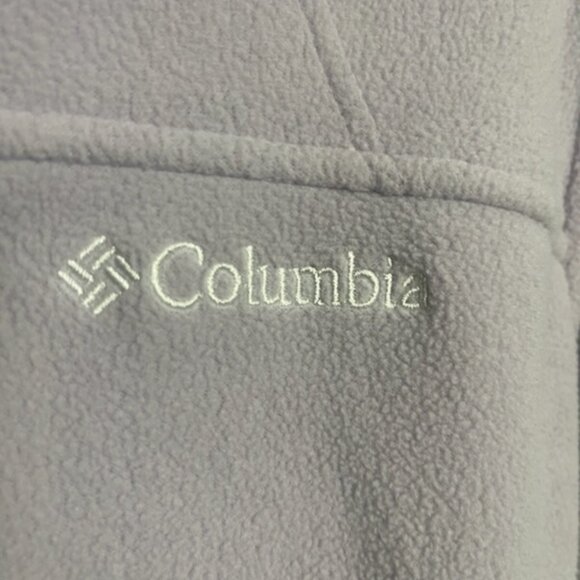 COLUMBIA FLEECE FULL ZIP UP LIGHT VIOLET WOMEN JACKET SIZE MEDIUM - Picture 3 of 7